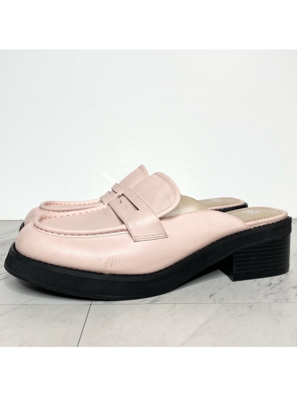 New! BP Anikka Pink Faux Leather Loafer Mule 11M